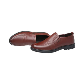 Mocassins marron en cuir souple pour homme