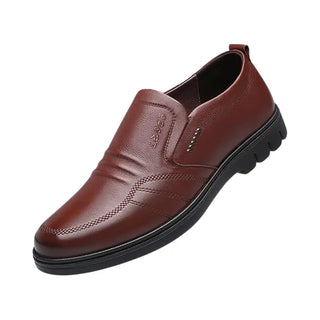 Mocassins marron en cuir souple pour homme