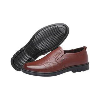 Mocassins marron en cuir souple pour homme