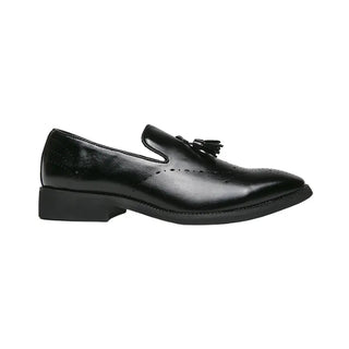 Mocassins à gland en cuir noir pour homme