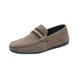 Mocassins beiges tendance en daim pour homme