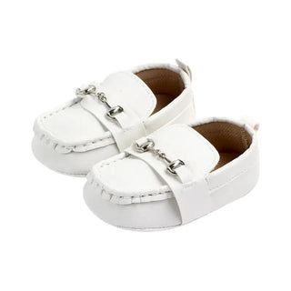 Mocassins blancs pour bébé garçon