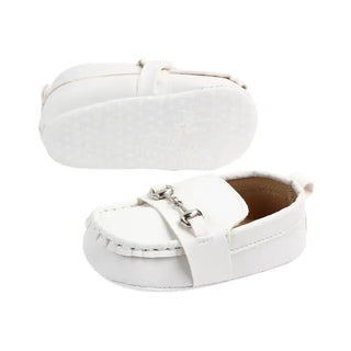 Mocassins blancs pour bébé garçon