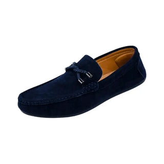 Mocassins bleu marine pour homme en daim