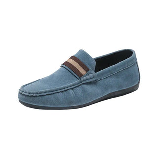 Mocassins bleus tendance en daim pour homme