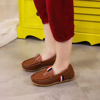 Mocassins en cuir marron pour enfant garçon