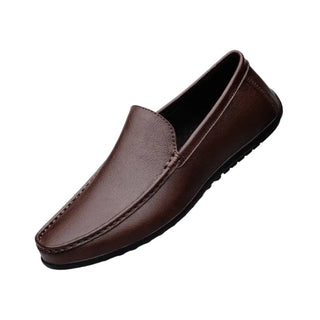 Mocassins de luxe en cuir marron pour homme