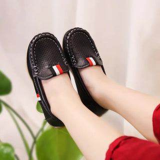 Mocassins en cuir noir pour enfant garçon