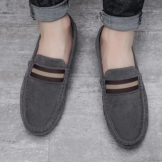 Mocassins gris tendance en daim pour homme