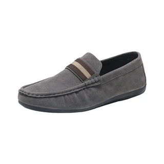 Mocassins gris tendance en daim pour homme