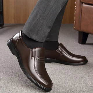 Mocassins marron en cuir véritable pour homme