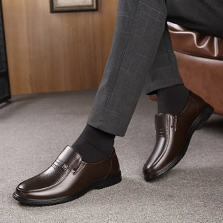 Mocassins marron en cuir véritable pour homme