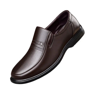 Mocassins marron en cuir véritable pour homme