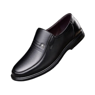 Mocassins noirs en cuir véritable pour homme