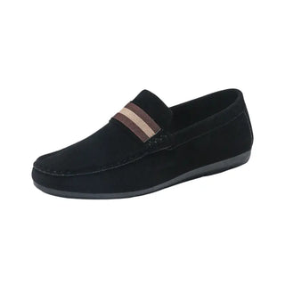 Mocassins noirs tendance en daim pour homme